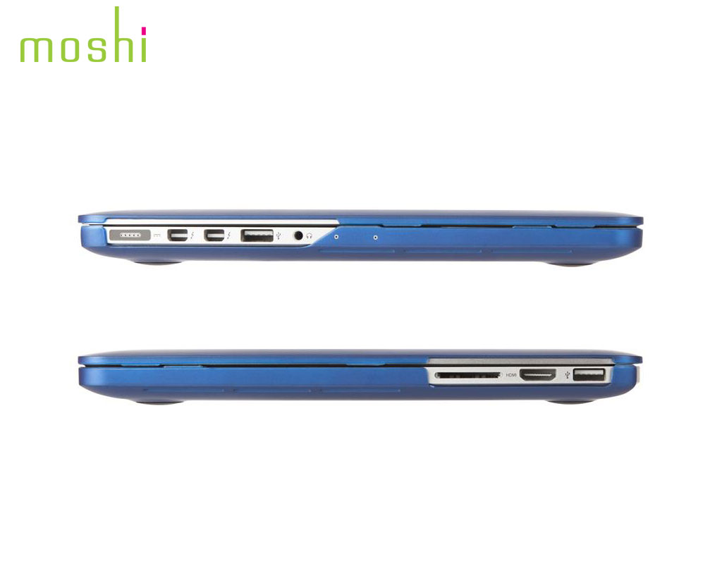 coque protection macbook Pro Retina 13 iGlaze Moshi bleu indigo
