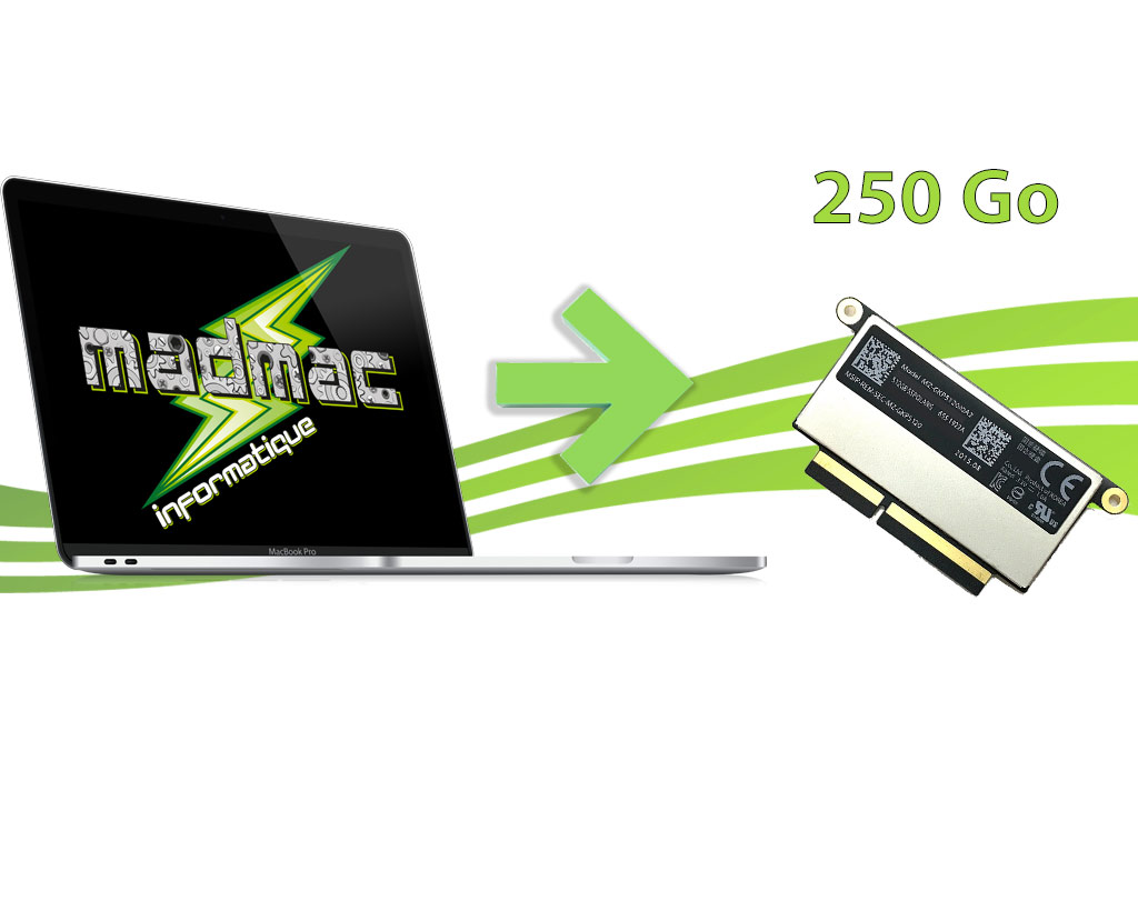 Forfait Remplacement SSD Apple 250 Go pour Macbook Pro 13 Sans